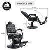 Vintage Luxe Barber Chair - Heavy Duty, 360° Rotating, Perfect for Salons & Spas!
