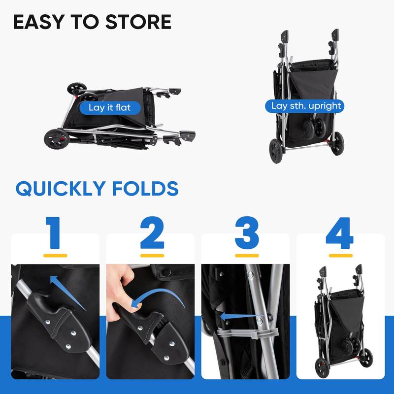 Pawtastic Pet Stroller: Foldable, Lightweight & Ready for Adventure!