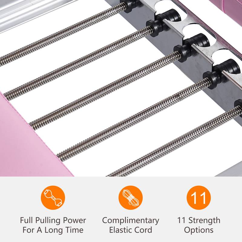 Pink Foldable Pilates Reformer for Home and Studio