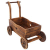 Rolling Wooden Garden Cart