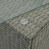 Cozy Wicker Patio Set with Glass Top