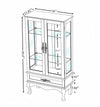 Illuminated Cherry Wine Display Cabinet