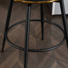 Stylish Gray Swivel Bar Stools with Metal Accents