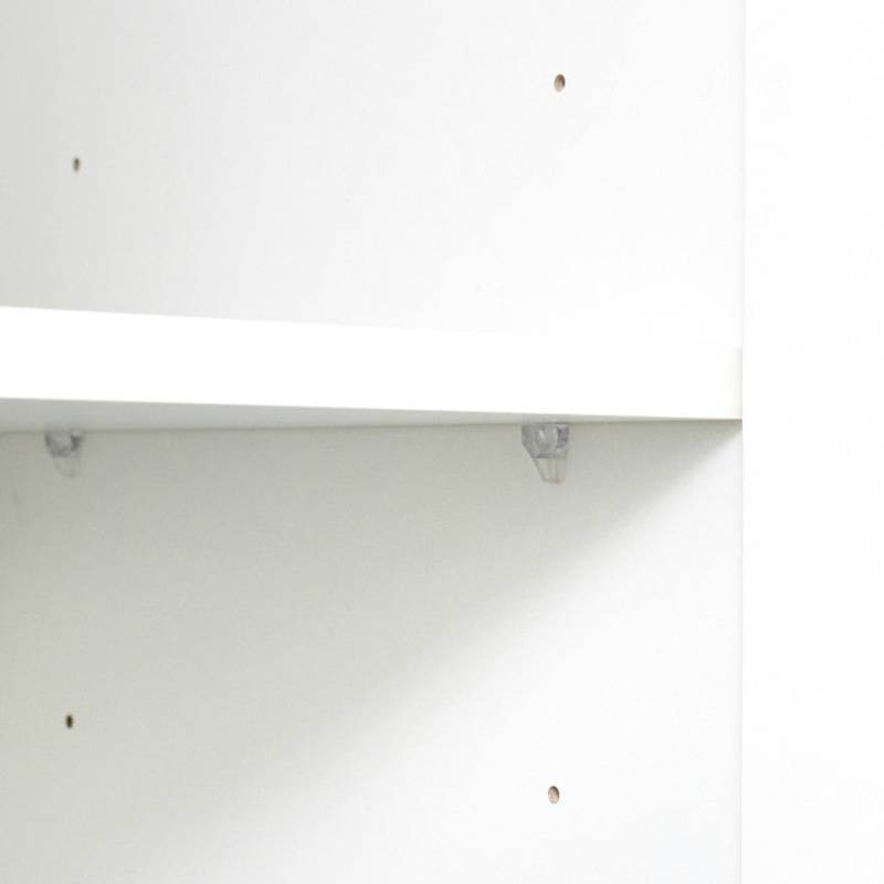 Stylish White Storage Cabinet with Dual Doors and Dividers