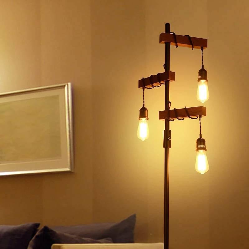 Rustic Dimmable Tree Floor Lamp