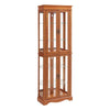 Illuminated Oak Glass Display Cabinet