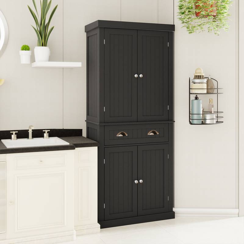 Chic Pantry Cabinet with Custom Shelves