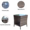 Chic Glass-Top Patio Coffee Table
