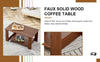 Sleek Walnut Double-Layer Coffee Table