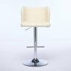 Chic Beige Swivel Bar Stools - Set of Two