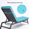 Sky Blue Outdoor Lounge Chair Cushions - Set of Two