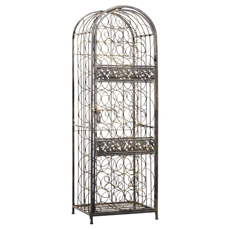 Rustic Wine Jail - Secure Antique Bronze Rack