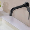 Sleek Matte Black Wall-Mount Bathroom Faucet