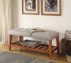 Cozy Charla Bench in Chic Gray & Oak