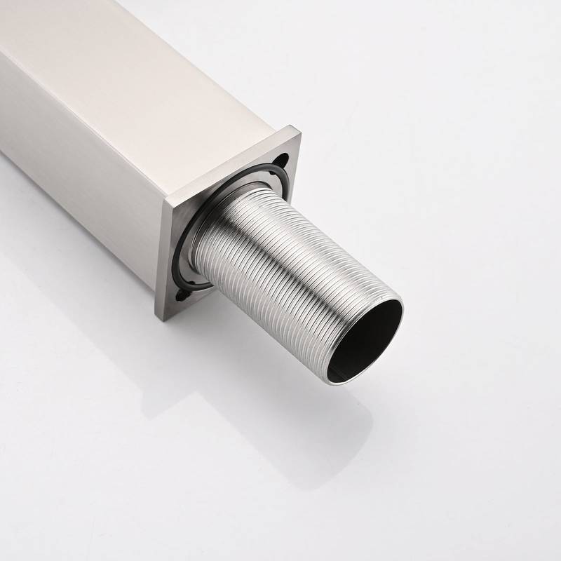 Sleek Stainless Steel Bathroom Faucet with Deckplate and Drain