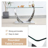 Chic Glass Dining Set with Cozy Gray Chairs