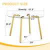 Chic Gold-Base Glass Dining Table – Perfect for Home & Office Gatherings!