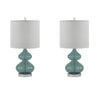 Sleek Ellipse Glass Table Lamps - Set of Two