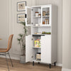 Elegant Glass-Front Storage Bookcase