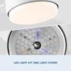 Sleek LED Ceiling Fan with White Blades