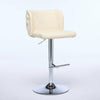 Chic Beige Swivel Bar Stools - Set of Two
