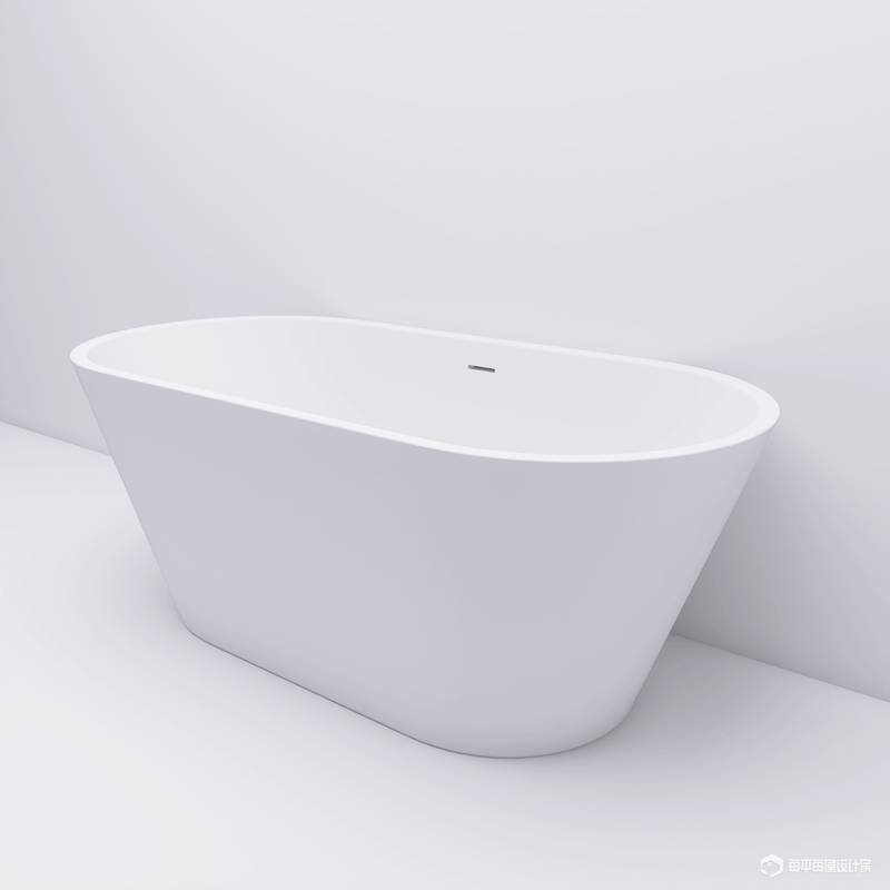 Luxurious Oval Soaking Tub with Modern Features