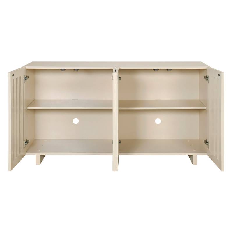 TREXM Chic Sideboard with Smart Storage and Stylish Hollow Doors