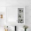 Sleek Wall-Mounted Medicine Cabinet with Mirror & Shelves