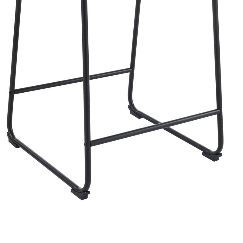 Chic Vintage Faux Leather Counter Stools - Set of Two