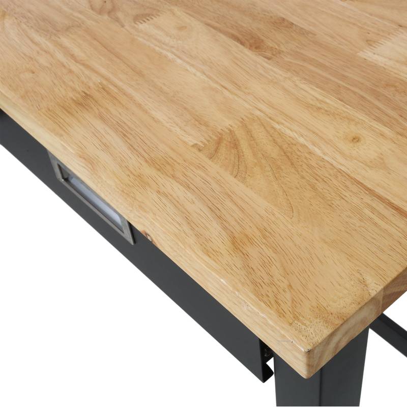 Heavy Duty Bamboo Workbench with Wheels and Storage Drawer