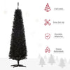 Slim Black Pencil Christmas Tree