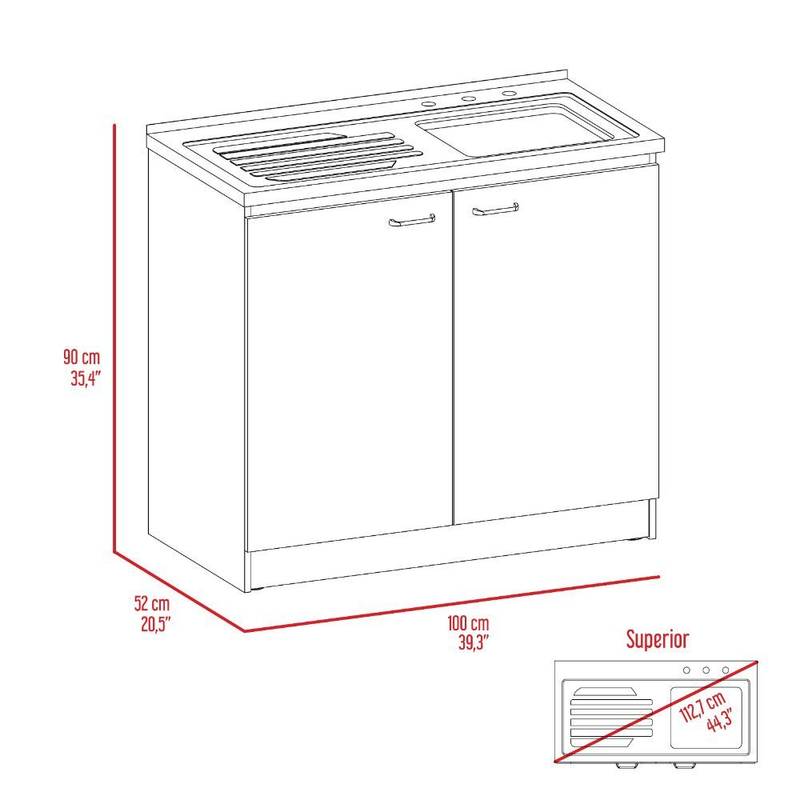 Smokey Oak Utility Sink & Cabinet Combo