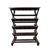 Chic Walnut Wine Display Rack