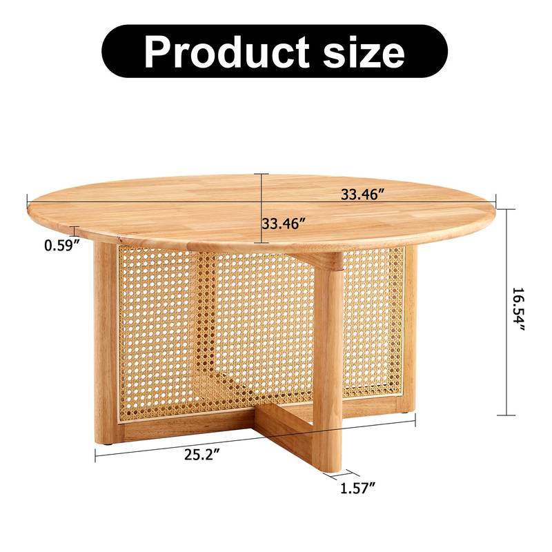 Chic Rattan-Accent Coffee Table