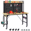Versatile Rolling Workbench with Pegboard and Outlets