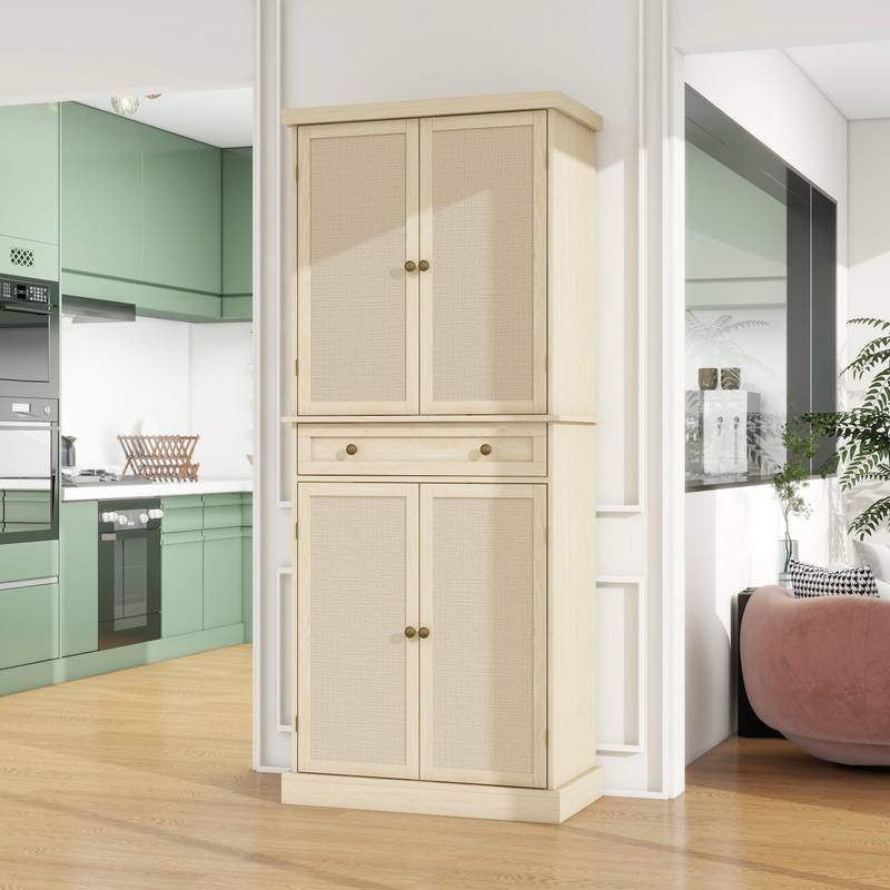 Versatile Storage Cabinet with Drawer and Adjustable Shelves