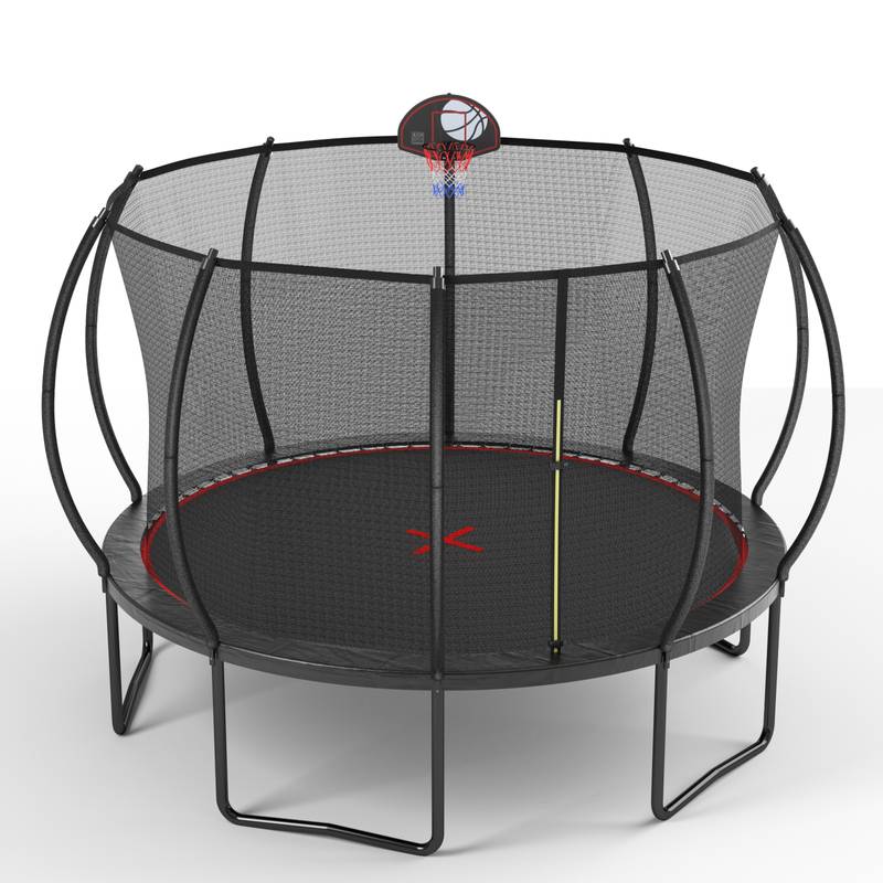 Pumpkin Bounce Trampoline - Black & Red