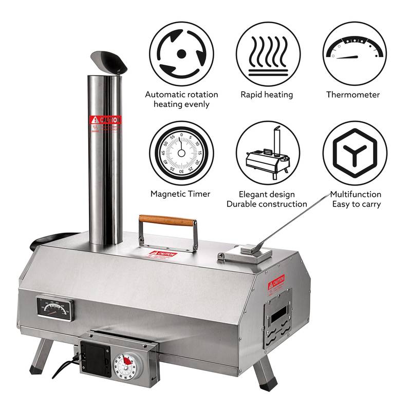 Outdoor Rotating Pizza Oven & Carry Bag