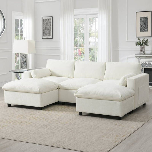 Cozy Cloud Modular Sofa with Storage & Ottomans