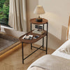 Chic Two-Tier Walnut Coffee Table with Storage