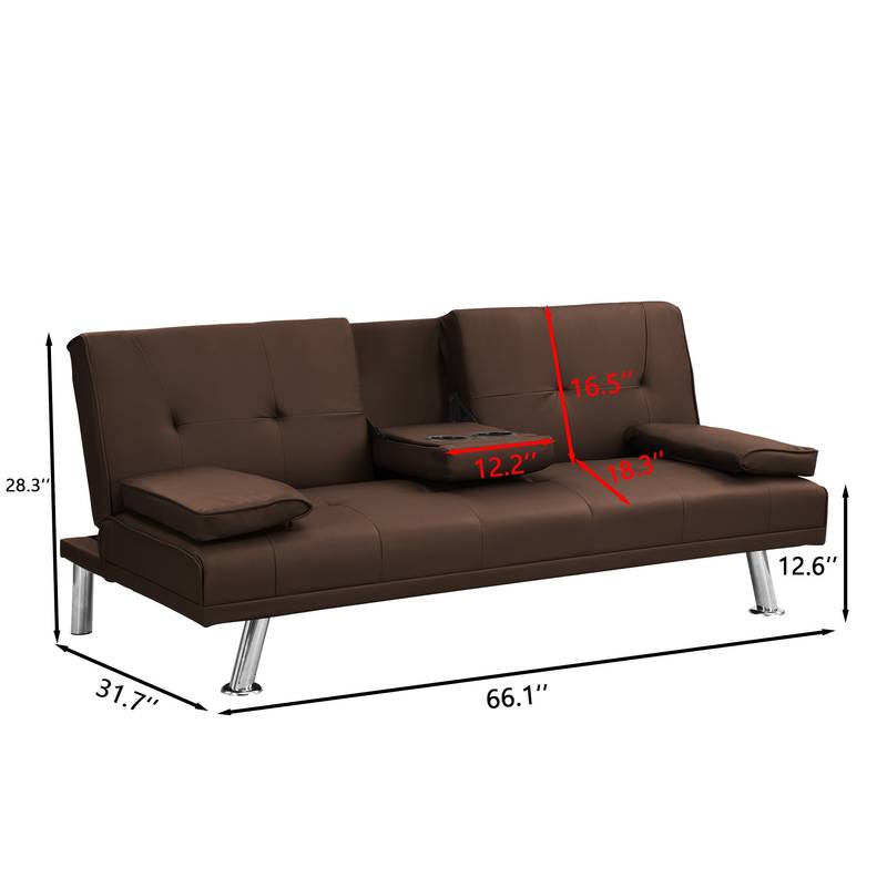 Cozy Convertible Sofa Bed with Modern Armrests