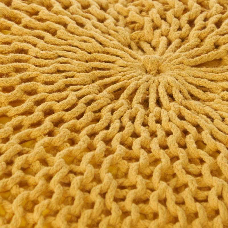 Sunny Knit Pouf