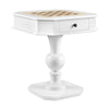 Chic White Game Table with Dual Storage