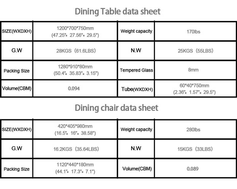 Sleek Glass Dining Set with Stylish Chairs
