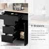Versatile Kitchen Cart with Rubber Wood Top and Smart Storage