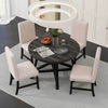 Retro Chic Dining Set with Expandable Table and Cozy Chairs