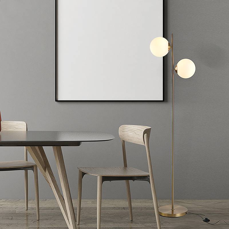 Stylish Glass Shade Floor Lamp
