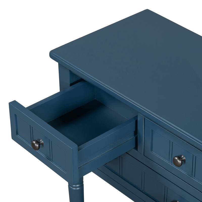 Navy Slim Storage Console Table