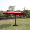 Vibrant Double-Sided Patio Umbrella with Base