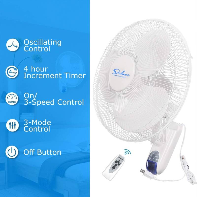 BreezeMaster Remote Wall Fan